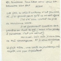Lettre de Jean Paulhan à Barbara Church (6 mars 1952)