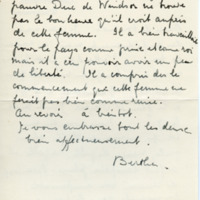 Lettre de Bertha Rhodes à Jean Paulhan, 1936-12-15