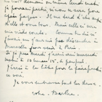 Lettre de Bertha Rhodes à Jean Paulhan, 1931-03-27