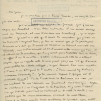 Lettre de Marcel Arland à Jean Paulhan, 1931