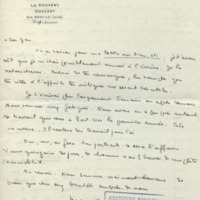 Lettre de Marcel Arland à Jean Paulhan, 1930
