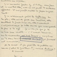 Lettre de Marcel Arland à Jean Paulhan, 1931-08-24