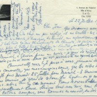 Lettre de Barbara Church à Jean Paulhan (22 juillet 1956)