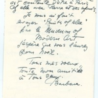 Lettre de Barbara Church à Jean Paulhan (18 décembre 1950)