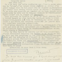 Lettre de Ramon Fernandez à Jean Paulhan (1er octobre 1927)