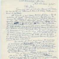 Lettre de Barbara Church à Jean Paulhan (23 août 1956)
