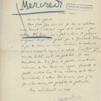 Lettre d&#039;Albert Thibaudet à Jean Paulhan, 1928