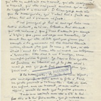 Lettre de Marcel Arland à Jean Paulhan, 1955