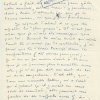 Lettre de Marcel Arland à Jean Paulhan, 1957