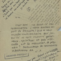 Lettre de Roger Martin du Gard à Jean Paulhan, 1934