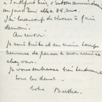 Lettre de Bertha Rhodes à Jean Paulhan, 1931