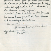Lettre de Bertha Rhodes à Jean Paulhan, 1935-01-09