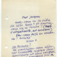 Lettre de Jean Paulhan à Jacques Lemarchand, 1954-08-01