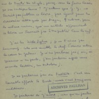 Lettre de Marcel Arland à Jean Paulhan, 1928