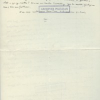 Lettre de Marcel Arland à Jean Paulhan, 1931