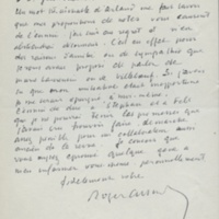 Lettre de Roger Allard à Jean Paulhan, 1957-01-11