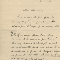 Lettre d'André Malraux à Jean Paulhan, 1928