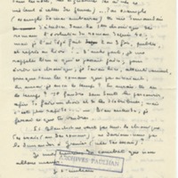 Lettre de Marcel Arland à Jean Paulhan, 1952