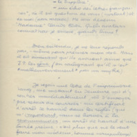 Lettre de Claud'Elsen à Jean Paulhan, 1950