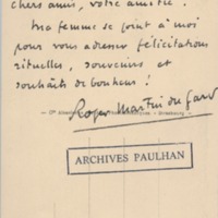 Lettre de Roger Martin du Gard à Jean Paulhan, 1934-01-04