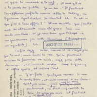 Lettre de Marcel Arland à Jean Paulhan, 1927