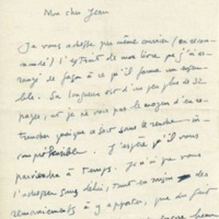 Lettre d'André Rolland de Renéville à Jean Paulhan, 1950-07-14