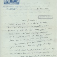 Lettre d'Adrienne Monnier à Jean Paulhan, 1936-02-21