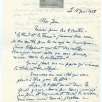 Lettre de Barbara Church à Jean Paulhan (18 juin 1958)