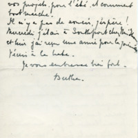 Lettre de Bertha Rhodes à Jean Paulhan, 1935