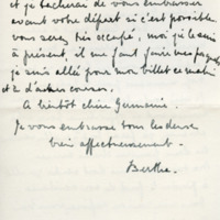 Lettre de Bertha Rhodes à Jean Paulhan, 1931-10-14