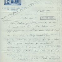 Lettre d'Adrienne Monnier à Jean Paulhan, 1936-07-07