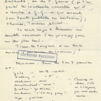 Lettre de Marcel Arland à Jean Paulhan, 1952-07-06