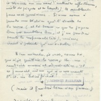 Lettre de Marcel Arland à Jean Paulhan, 1954