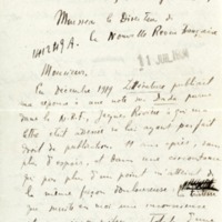 Lettre de Tristan Tzara à Jean Paulhan, 1931-07-10