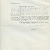 Lettre de Claude Elsen à Jean Paulhan, 1958-09-07