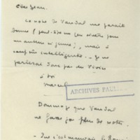 Lettre de Marcel Arland à Jean Paulhan, 1935