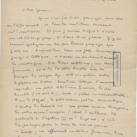 Lettre de Marcel Arland à Jean Paulhan, 1952-08-23