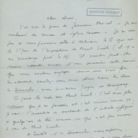 Lettre d'Adrienne Monnier à Jean Paulhan, 1926-12-07