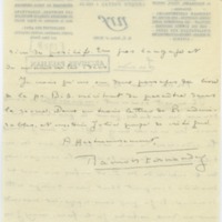 Lettre de Ramon Fernandez à Jean Paulhan (1928)