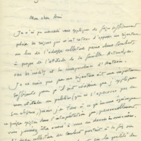 Lettre d'André Rolland de Renéville à Jean Paulhan, 1950-03-17