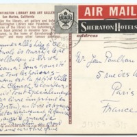 Lettre de Barbara Church à Jean Paulhan (9 mars 1957)