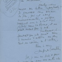 Lettre de Jacques de Lacretelle à Jean Paulhan (1926)