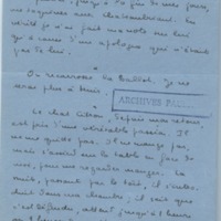 Lettre de Marcel Arland à Jean Paulhan, 1933