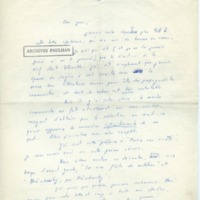 Lettre d'Armand Robin à Jean Paulhan (23 octobre 1957)
