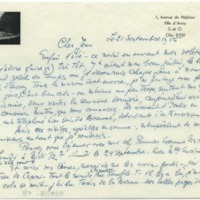 Lettre de Barbara Church à Jean Paulhan (21 septembre 1956)