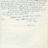 Lettre de Barbara Church à Jean Paulhan (16 mai 1957)