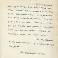 Lettre de Georges Lambrichs à Jean Paulhan, 1955