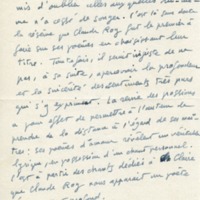Lettre d'André Rolland de Renéville à Jean Paulhan, 1950-06-30