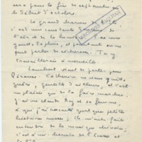 Lettre de Marcel Arland à Jean Paulhan, 1957