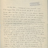 Lettre de Marcel Arland à Jean Paulhan, 1936